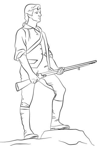 Lexington Minutemen Coloring Page